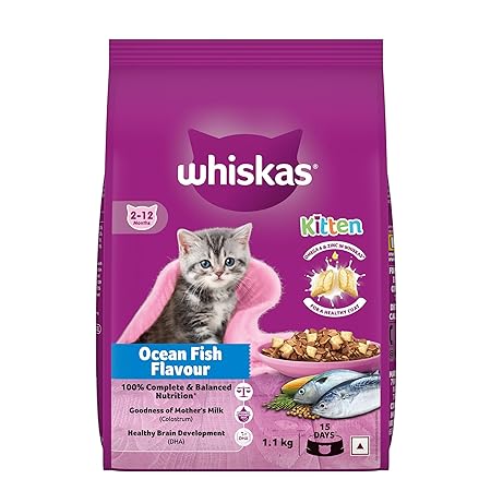 Whiskas Junior Mother Cat & Kitten (2-12 Months) Dry Cat Food, Ocean Fish Flavour product image